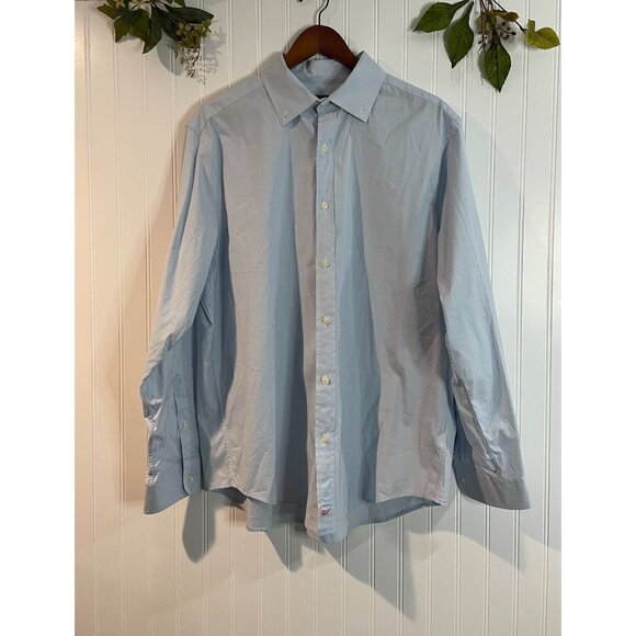 Vineyard Vines Mens Classic Fit Murray Shirt Light Blue Cotton/Spandex Size L - Picture 1 of 12